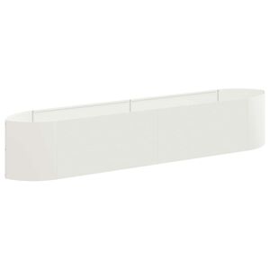 vidaXL Verhoogd Tuinbed Wit 220 x 40 x 40 cm Staal