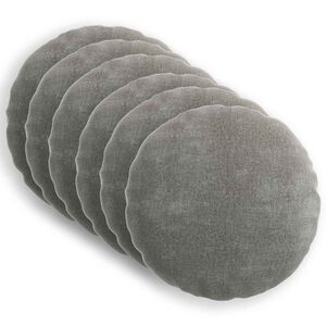 vidaXL Kussensloop 6 st HEERLEN Donkergrijs &Oslash; 30 cm Chenille Stof