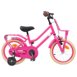 vidaXL Kinderfiets 12 Inch voor 2-4 jaar oud Donkerroze