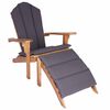 vidaXL Adirondack tuinstoel met voetensteun Naturel Massief Teakhout