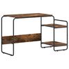vidaXL Bureau met opbergruimte Gerookt eiken 131.5 x 50 x 75.5 cm