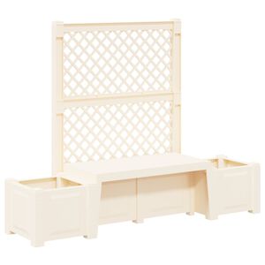 vidaXL Tuinstoel Kopenhagen Wit 173 x 49 x 135,5 cm PP