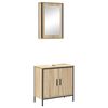 vidaXL Badkamermeubelset 2 st Bruin 60 x 30 x 60 cm Bewerkt hout