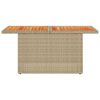 vidaXL Tuintafel 100x55x73 cm poly rattan en acaciahout beige