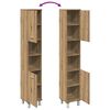 vidaXL Badkamerkast 30x30x179 cm bewerkt hout artisanaal eikenkleurig