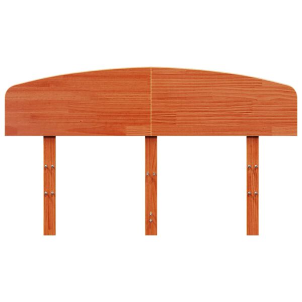 vidaXL Hoofdbord 135 cm massief grenenhout wasbruin