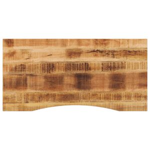 vidaXL Bureaublad met ronding 120x60x2,5 cm massief ruw mangohout