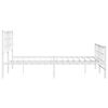 vidaXL Bedframe met hoofd- en voeteneinde metaal wit 140x200 cm