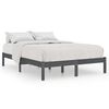 vidaXL Bedframe massief grenenhout grijs 140x200 cm