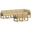 vidaXL Buiten bankenset 8 st Wit en Beige Polyester