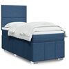 vidaXL Boxspring met matras stof blauw 80x200 cm