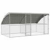 vidaXL Kippenhok 2 st zilver 400 x 200 x 200 cm Gegalvaniseerd staal