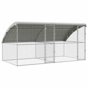 vidaXL Kippenhok 2 st zilver 400 x 200 x 200 cm Gegalvaniseerd staal