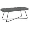 vidaXL Bank met knoopverstelling Donkergrijs 110 x 40 x 46 cm Stof