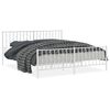 vidaXL Bedframe met hoofd- en voeteneinde&nbsp;metaal wit 183x213 cm