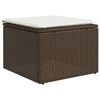 vidaXL 9-delige Loungeset met kussens poly rattan bruin