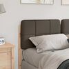 vidaXL Gestoffeerd hoofdbord Bruin en Taupe 140 cm Massief grenenhout
