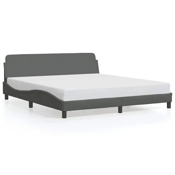 vidaXL Bedframe "Dover" stof donkergrijs 160x200 cm