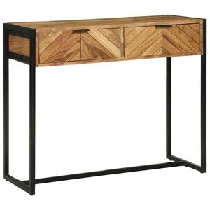 vidaXL Wandtafel met lade Bruin 90 x 35 x 75 cm Massief Acaciahout