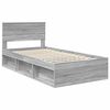 vidaXL Bedframe Grijs Sonoma 100 x 200 cm Massief grenenhout