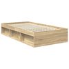 vidaXL Bedframe met hoofdeinde Sonoma 100 x 200 cm Massief grenenhout