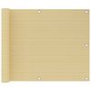 vidaXL Balkonscherm 75x500 cm HDPE beige