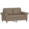 vidaXL Tweezitsbank met kussens 120 cm stof taupe