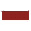vidaXL Bank Batavia met rood kussen 150 cm massief teakhout