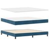 vidaXL Boxspringbed met matras Donkerblauw 200 x 200 cm Fluweel