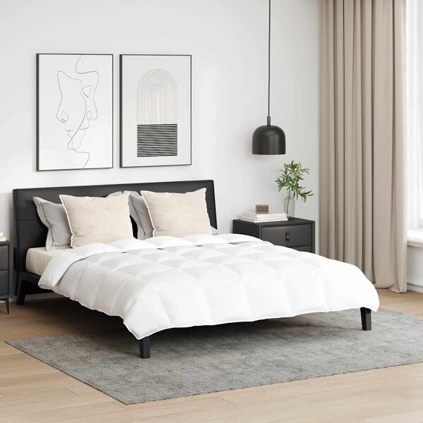 vidaXL Dekbed Set met kussen 3 pcs Wit Donsveertjes