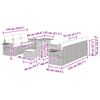 vidaXL Tuin Sofa Set 10 pcs Zwart Poly rattan en gepoedercoat staal