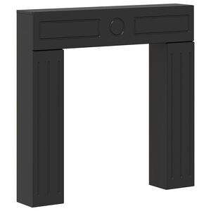 vidaXL Haardomlijsting Zwart 102 x 18 x 100,5 cm Bewerkt hout
