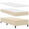vidaXL Boxspring bed met matras met hoofdeinde Cr&egrave;me 90 x 190 cm Stof