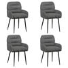 vidaXL Eettafelstoelen 4 st fluweel Donkergrijs 59 x 59,5 x 90 cm