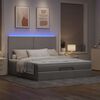 vidaXL Ottoman bed met matras en LED's 180x200cm stof taupe