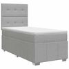 vidaXL Boxspringbed met matras Lichtgrijs 90 x 190 cm Stof