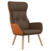 vidaXL Relaxstoel stof en PVC bruin