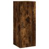 vidaXL Hoge kast 34,5x34x180 cm bewerkt hout gerookt eikenkleurig