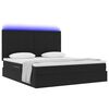 vidaXL Opbergbed met LED met matras met LED Zwart 160 x 200 cm Fluweel