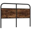 vidaXL Hoofdbord 135 cm staal en bewerkt hout gerookt eikenkleurig