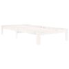 vidaXL Bedframe massief grenenhout wit 90x200 cm