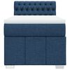 vidaXL Boxspring met matras stof blauw 100x200 cm