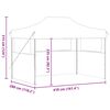 vidaXL Partytent met 3 zijwanden inklapbaar 3x4 m staal antraciet