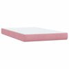 vidaXL Boxspring met matras fluweel roze 120x220 cm