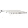 vidaXL Handbediende luifel met LED's Lichtgrijs en wit.