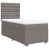 vidaXL Boxspring met matras stof taupe 80x200 cm