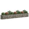 vidaXL Gabion plantenbak verhoogd 400x50x50 cm gegalvaniseerd ijzer