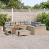 vidaXL Tuin Sofa Set met kussen 13 pcs Beige Poly riet