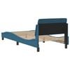 vidaXL Bedframe met hoofdeinde "Dover" fluweel blauw 90x200 cm