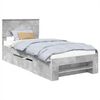 vidaXL Bedframe met hoofdeinde Beton Grijs 90 x 200 cm Bewerkt hout